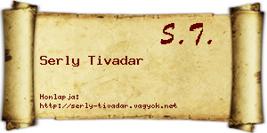 Serly Tivadar névjegykártya