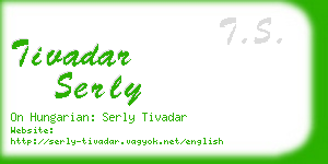 tivadar serly business card